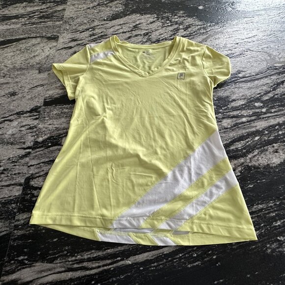 FILA Sport Women's Short Sleeve V-Neck Vented Top - Size L - Picture 3 of 6